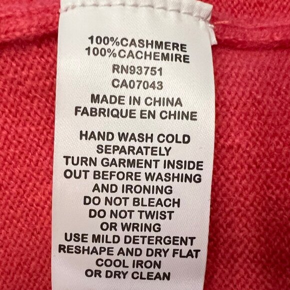 NEW! InCashmere 100% Cashmere Pink Pull over Sweater, Size S - Picture 16 of 16